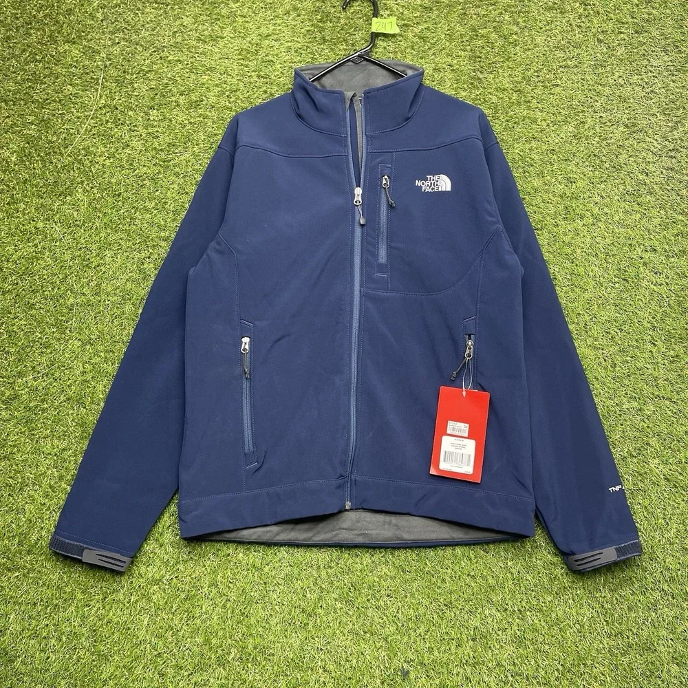 The North Face Apex Bionic Jacket Mens Medium Windwall Full Zip Blue Hiking NWT